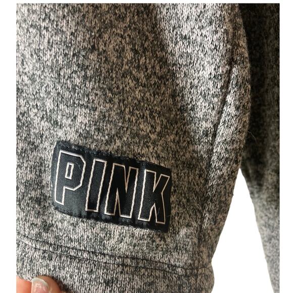 PINK Victoria's Secret Gray Hooded Cropped Pullover - M - Picture 4 of 5